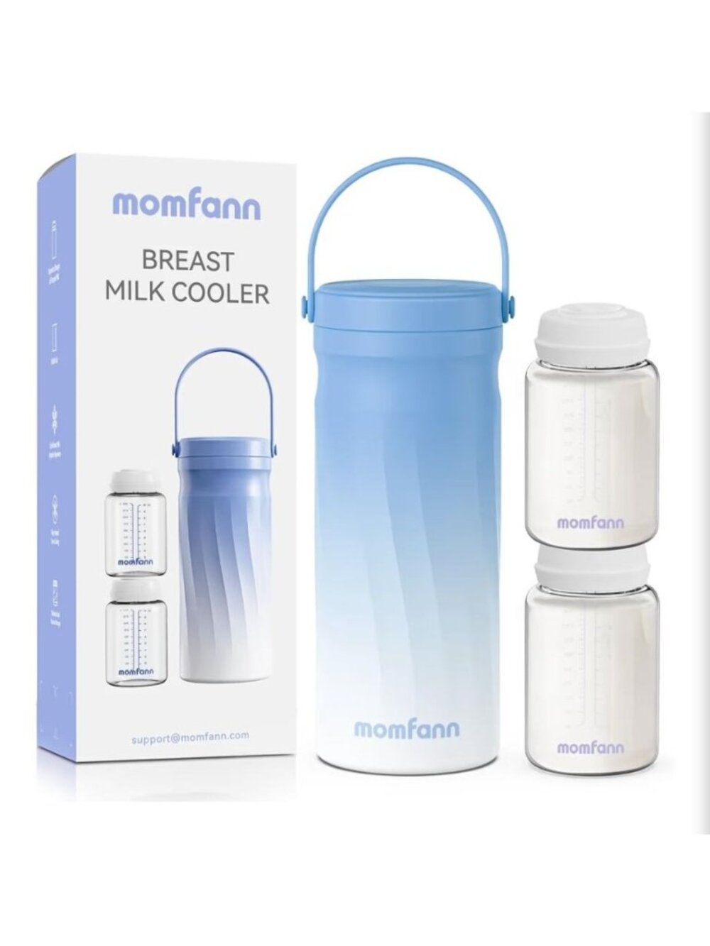 Breast Milk Cooler Portable 20oz Stainless Steel 360° Cooling Keeps Milk Cold